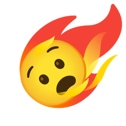 comet and anguished face