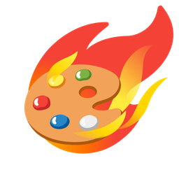 comet and artist palette