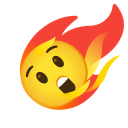 comet and astonished face