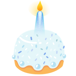 comet and birthday cake