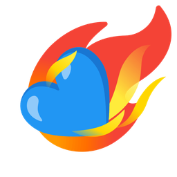 comet and blue heart