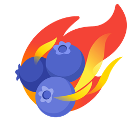 comet and blueberries