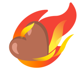 comet and brown heart