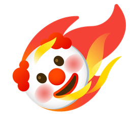 comet and clown face