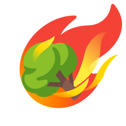 comet and deciduous tree