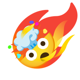 comet and exploding head