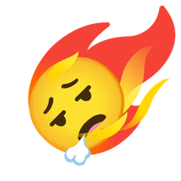 comet and face exhaling