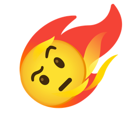 comet and face with raised eyebrow