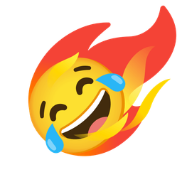 Comet and Face with tears of joy