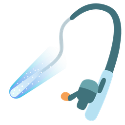 comet and fishing pole