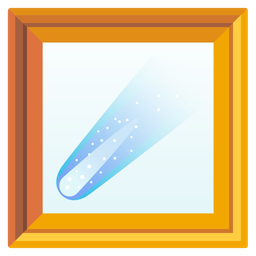 comet and framed picture