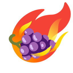 comet and grapes