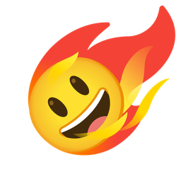 Comet and Grinning face with big eyes