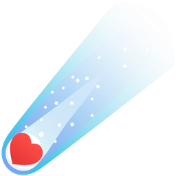 comet and heart suit