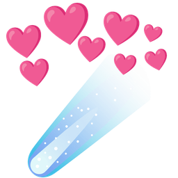 comet and heart with arrow