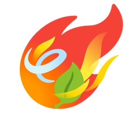 comet and leaf fluttering in wind