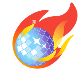 comet and mirror ball