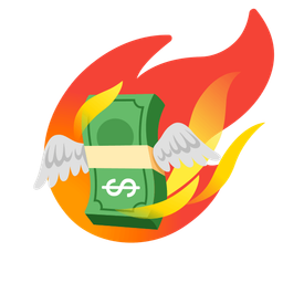 comet and money with wings