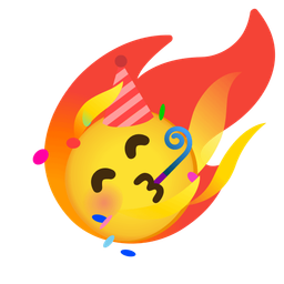 comet and partying face