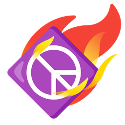 comet and peace symbol