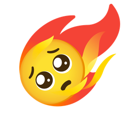 comet and pleading face