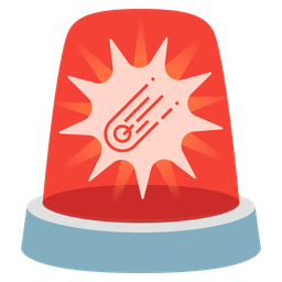 comet and police car light