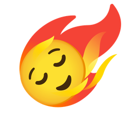 comet and relieved face