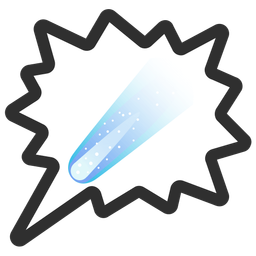 comet and right anger bubble