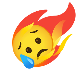 comet and sad but relieved face