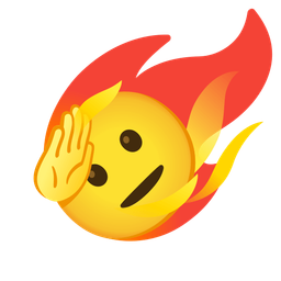 comet and saluting face