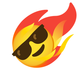 Comet and Smiling face with sunglasses