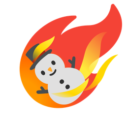 comet and snowman without snow