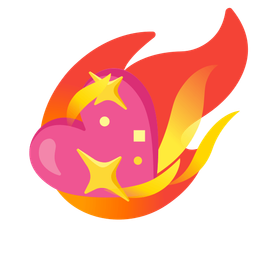 comet and sparkling heart