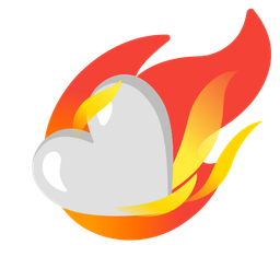 comet and white heart