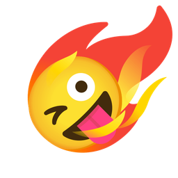 Comet and Winking face with tongue