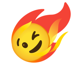 Comet and Winking face