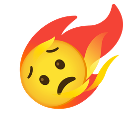 comet and worried face