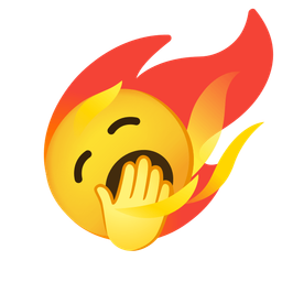 comet and yawning face