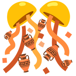 confetti ball and amphora