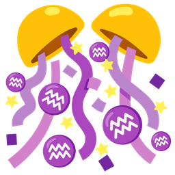 confetti ball and Aquarius