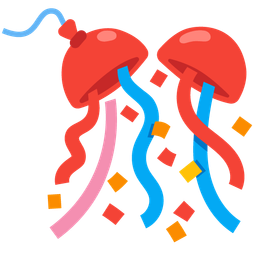 confetti ball and balloon