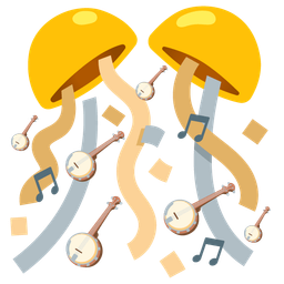 confetti ball and banjo