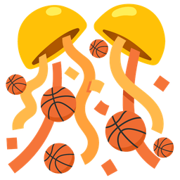 confetti ball and basketball