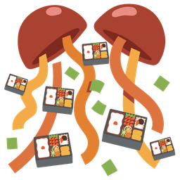 confetti ball and bento box