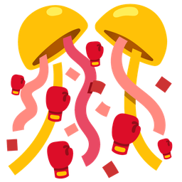 confetti ball and boxing glove