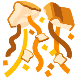 confetti ball and bread