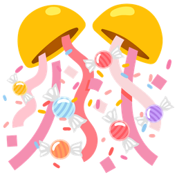 confetti ball and candy