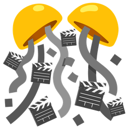 confetti ball and clapper board