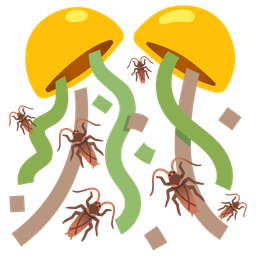 confetti ball and cockroach