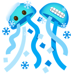 confetti ball and cold face